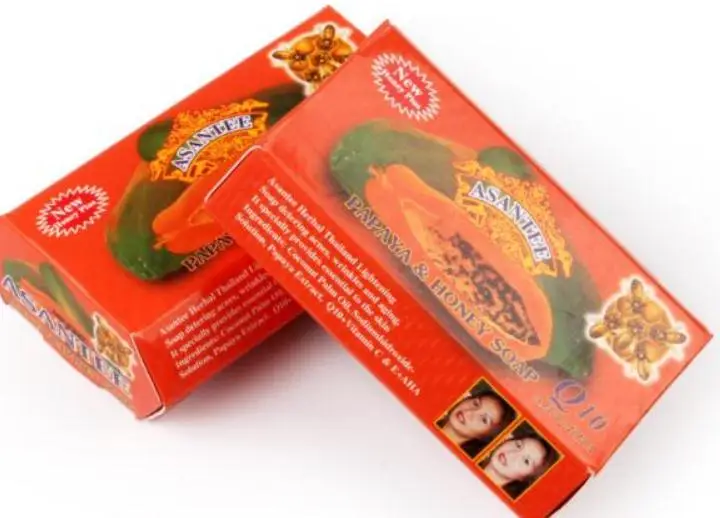 Отшелушивающая фасоль Asantee с папайей и медом, soap125g, 3 шт.