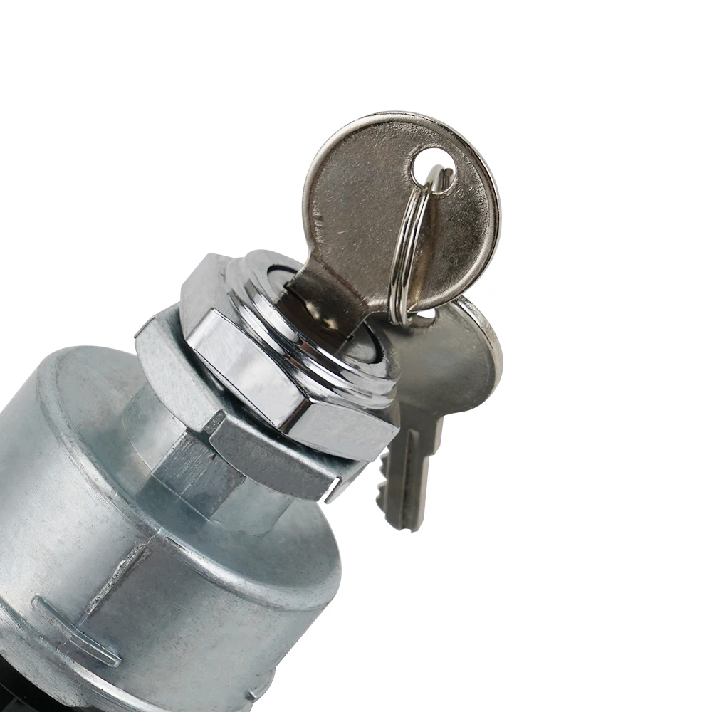 

Ignition Switch 12-VOLT Style Keys 4 Position On Off Start ACC For Universal