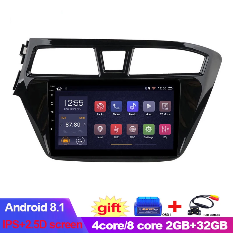 9-дюймовый 8-ядерный IPS + 2.5D Android 8 1 2 32G автомобильный DVD GPS-навигатор для Hyundai I-20 i20 I20