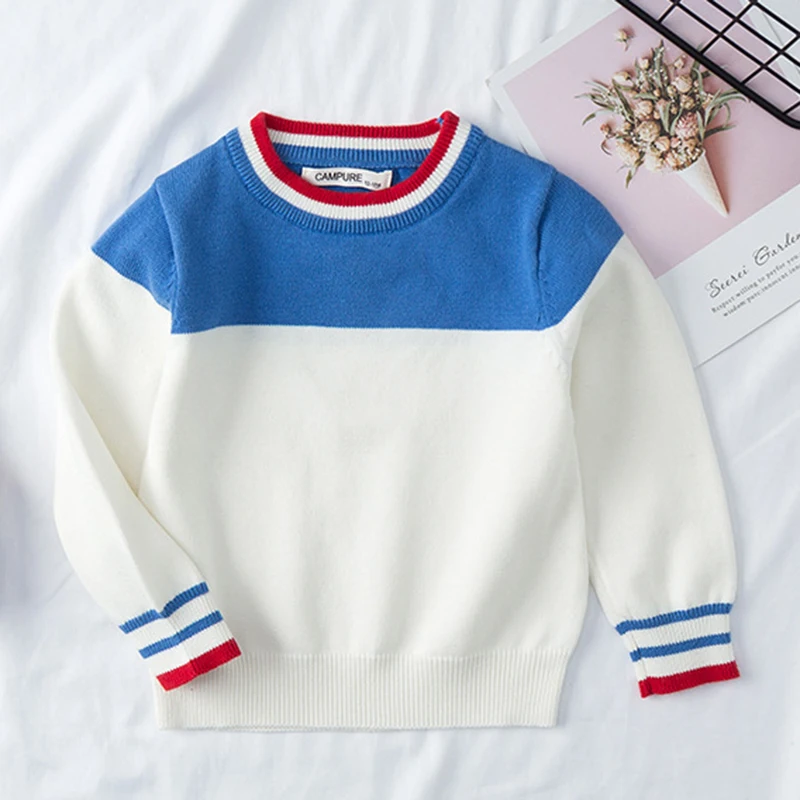 

1-7Yrs Boy Girl Long Sleeve Stripe Knitted Sweater New 2020 Autumn Winter Boys Girls Sweaters For Baby Girls Kids Sweater