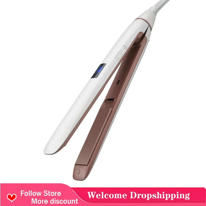 

2 in 1 Hair Straightener Professional Curler Curling Iron Ceramic Plate Flat Iron Tourmaline Ceramic Hair Flat Iron