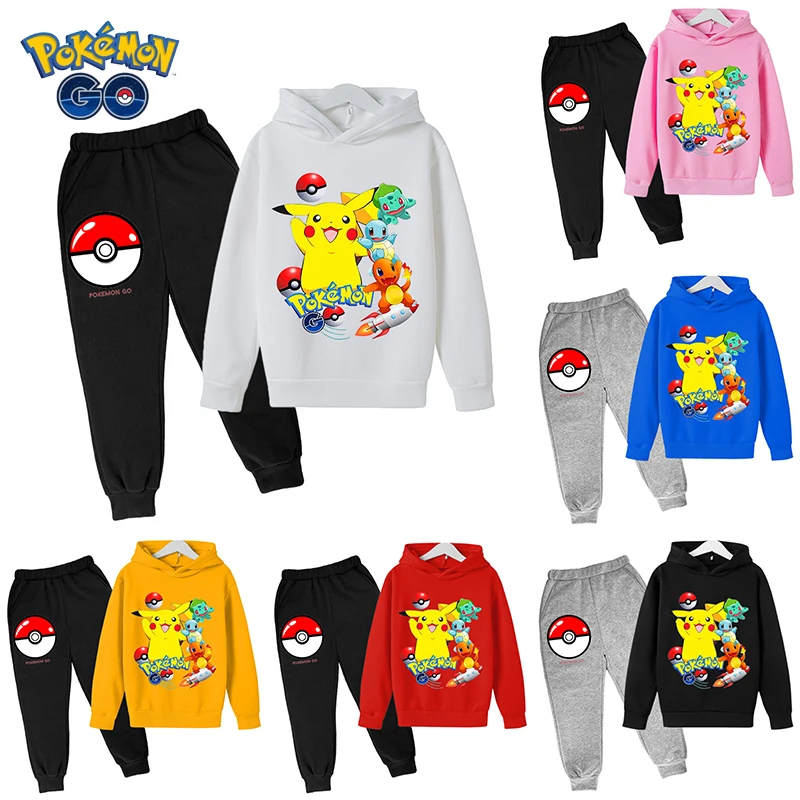 Детский комплект свитера с покемоном Пикачу футболка длинным рукавом и