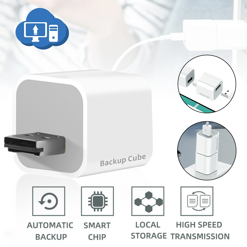 

Photo Storage Device for iPhone and iPad Automatic Backup Charger Adapter