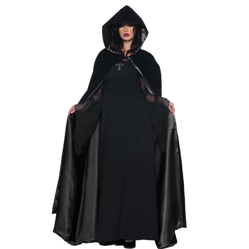 

Deluxe Gothic Witch Costume for Adult Women Halloween Carnival Dead Witch Role Game Play Cosplay for Woman Fancy Dress