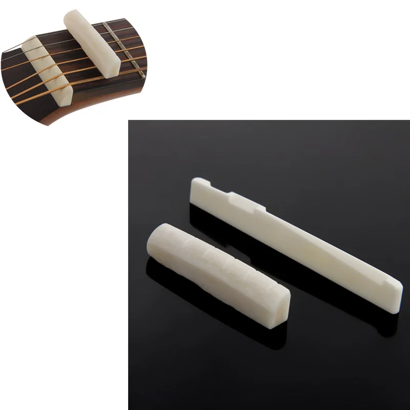 

1 Set Bone Bridge Pins Nail Nut Saddle Part For Acoustic Folk Guitar