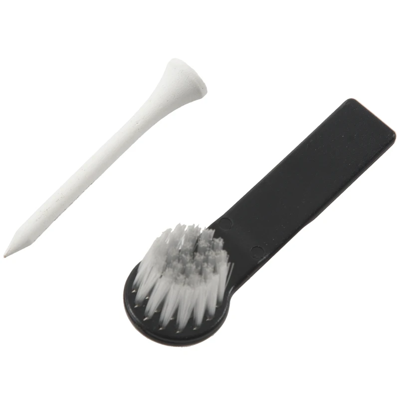 

Golf Ball Tee Holder Golf Pro Clip Caddy with Nylon Brush Divot Tool