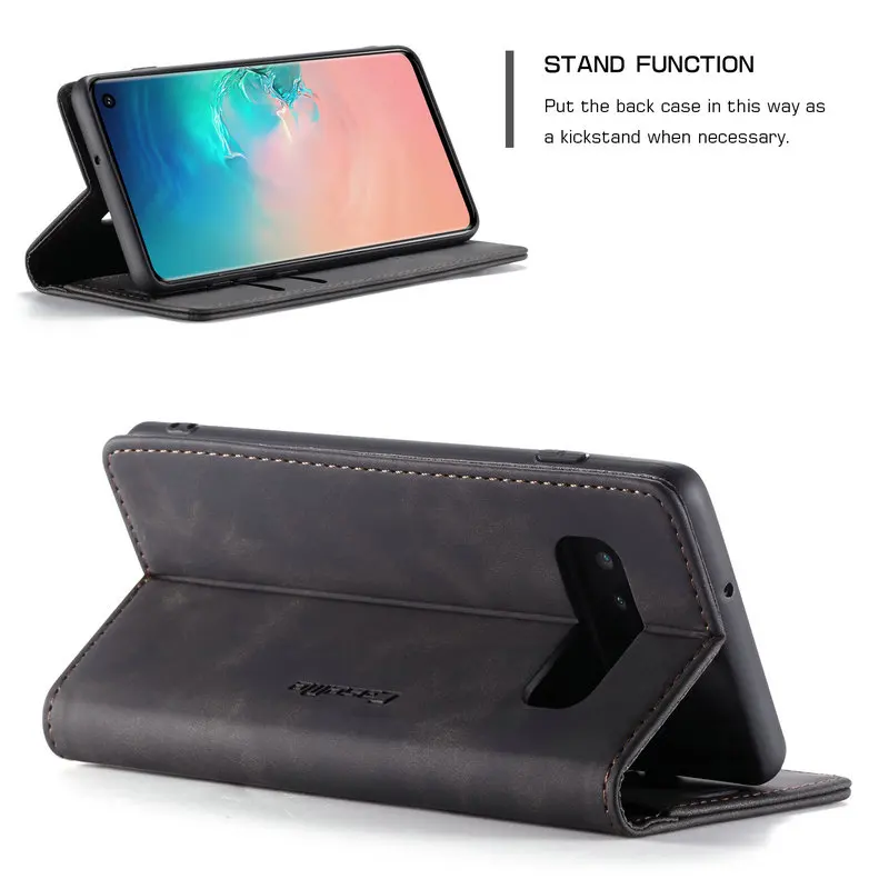 

CaseMe Retro Phone Case For Samsung Galaxy S10 5G Luxury Credit Card Stand Magnetic Leather Flip Cover For Samsung S10 5G Cases