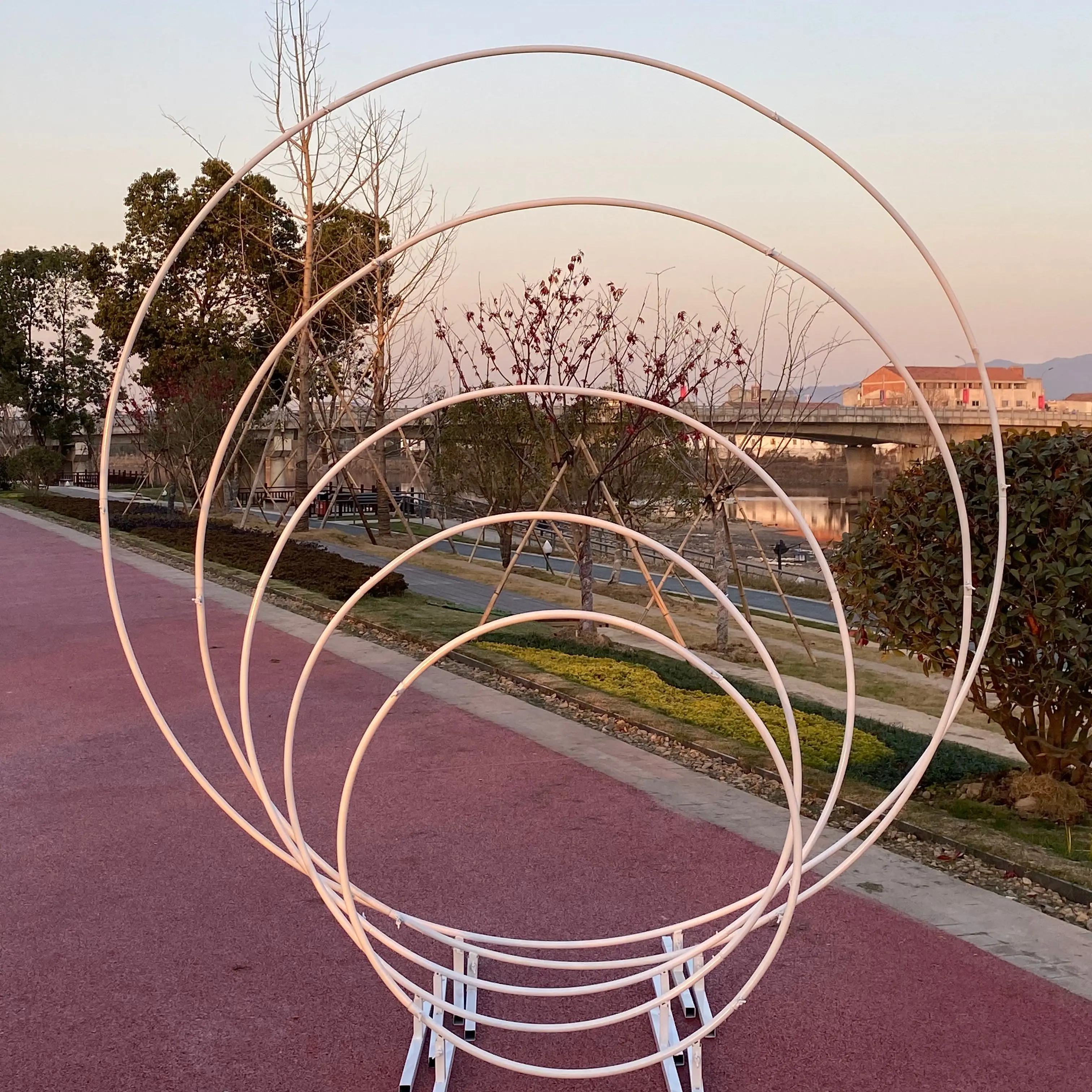

Metal Circle Wedding Mariage Round Arch Balloon Flower Iron Ring Background Frame Stand Birthday Party Baby Shower Decor