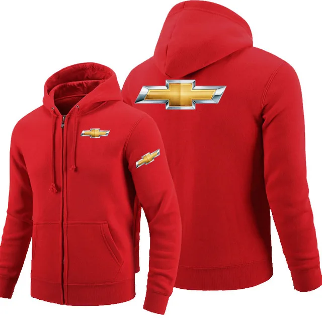 

2021 NEW Chevrolet Logo Zipper Sweatshirt Men Zipper Hoodies Autumn Hoodie Winter Long Fashion Casual Clothes Motocycle Jacket
