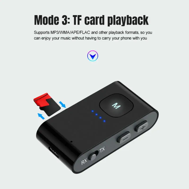 Аудиоприемник совместимый с Bluetooth передатчик 3 5 мм разъем AUX 2 в 1 беспроводной Hi-Fi