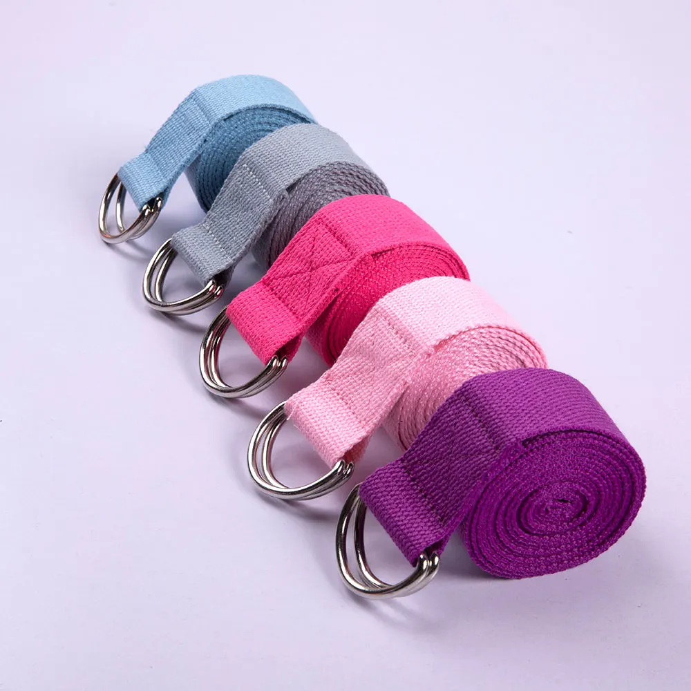 GFitness Йога ремешки сопротивления Нескользящие хлопчатобумажные ткани с D кольцом