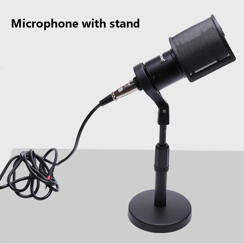 Микрофон конденсаторный с креплением подставки для видеоблогеров микрофон