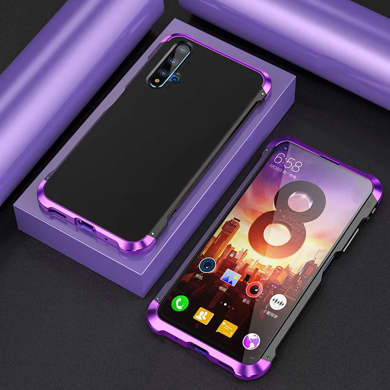 Чехол для Huawei P30 Pro гибридный Алюминиевый металлический бампер жесткий