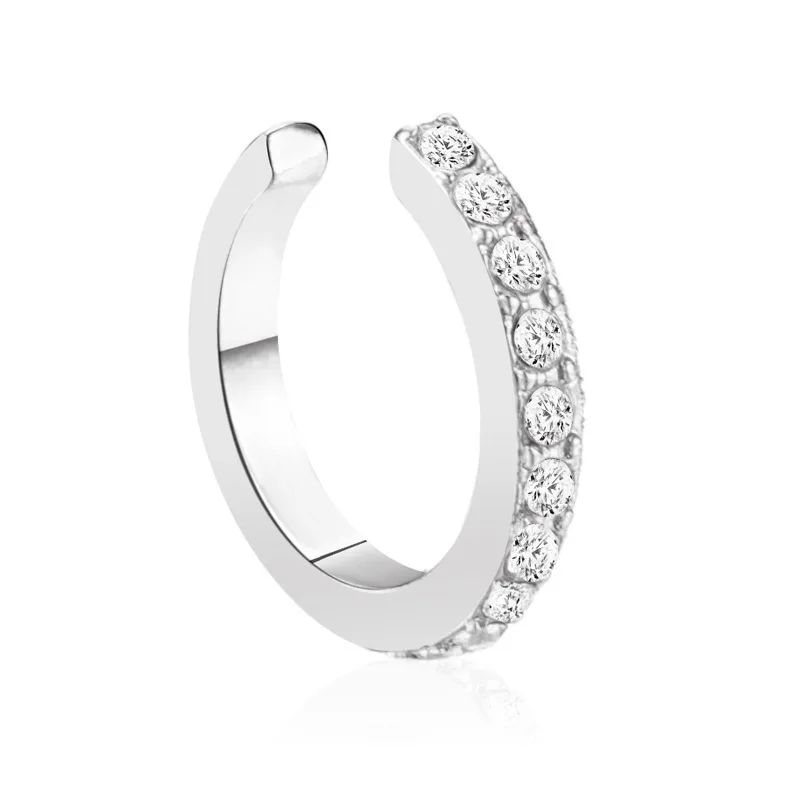 2021 новые модные серьги клипсы цветные циркониевые наушники противоаллергенные