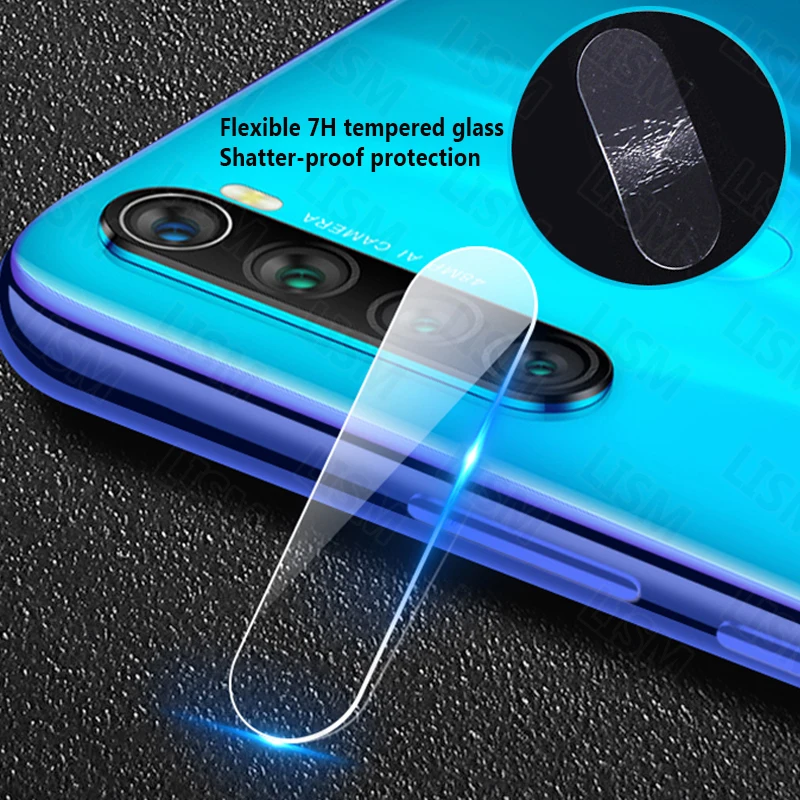 Для Xiaomi Redmi Note 8 Note 8 Pro задняя камера металлическое кольцо задний объектив Защита экрана Мягкий объектив 7H Закаленное стекло пленка