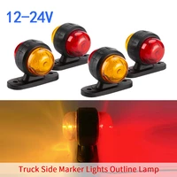 1 pair new universal 12 24v side marker lights double sided waist light 2led truck tail light warning indicator lamp accessories
