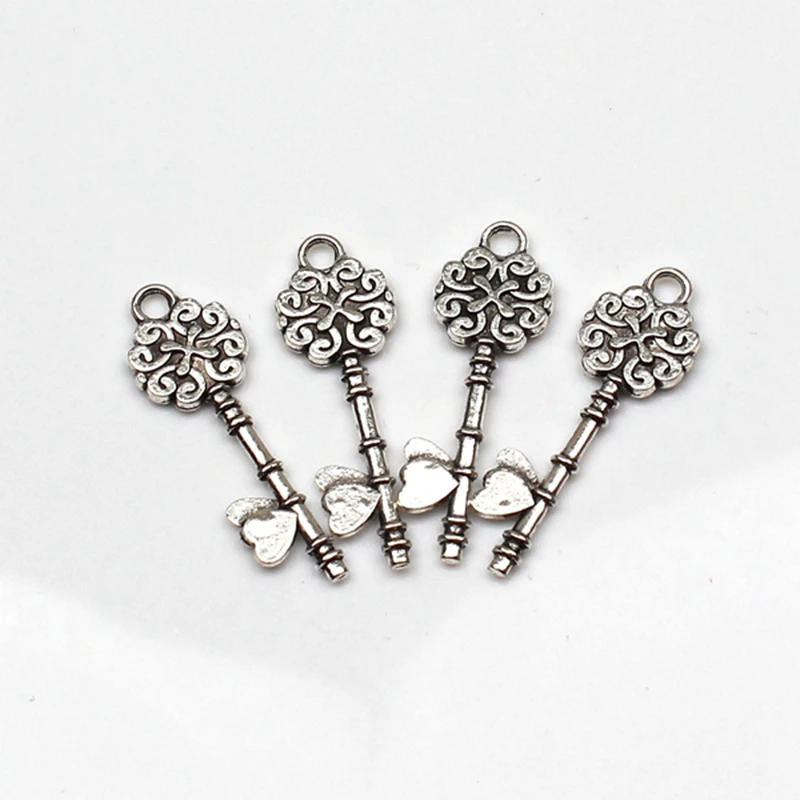 

6pcs Charms retro treasure chest key 34*10mm Antique Tibetan Silver Pendant Finding Accessories DIY Vintage Necklace Handmade