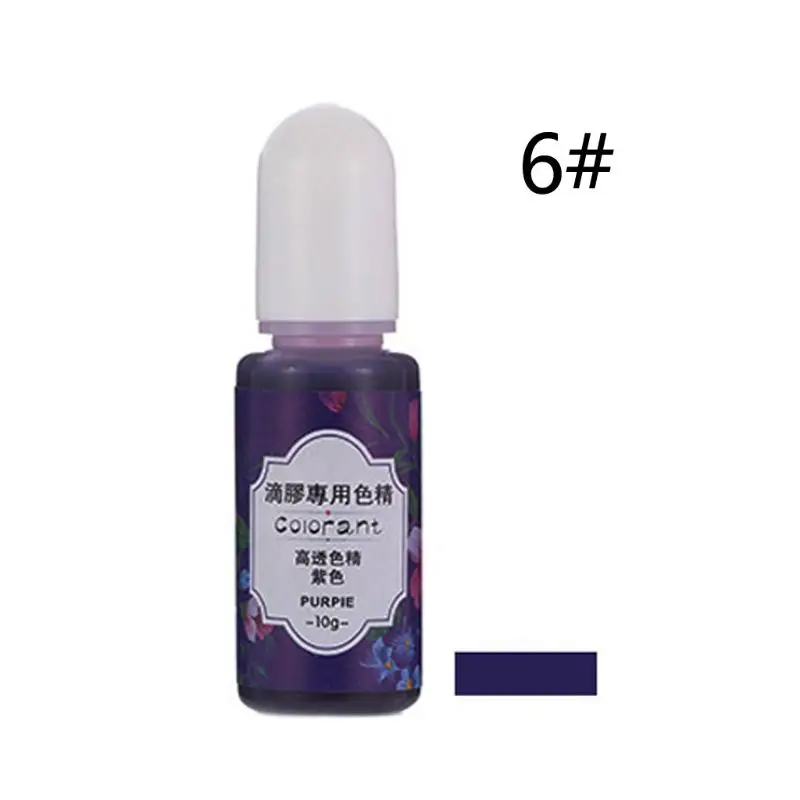 

13 Colors Epoxy UV Resin Coloring Dye Liquid Epoxy Pigment Resin Colorant Fading Resistance10ml Translucent Make Jewelry Pigment