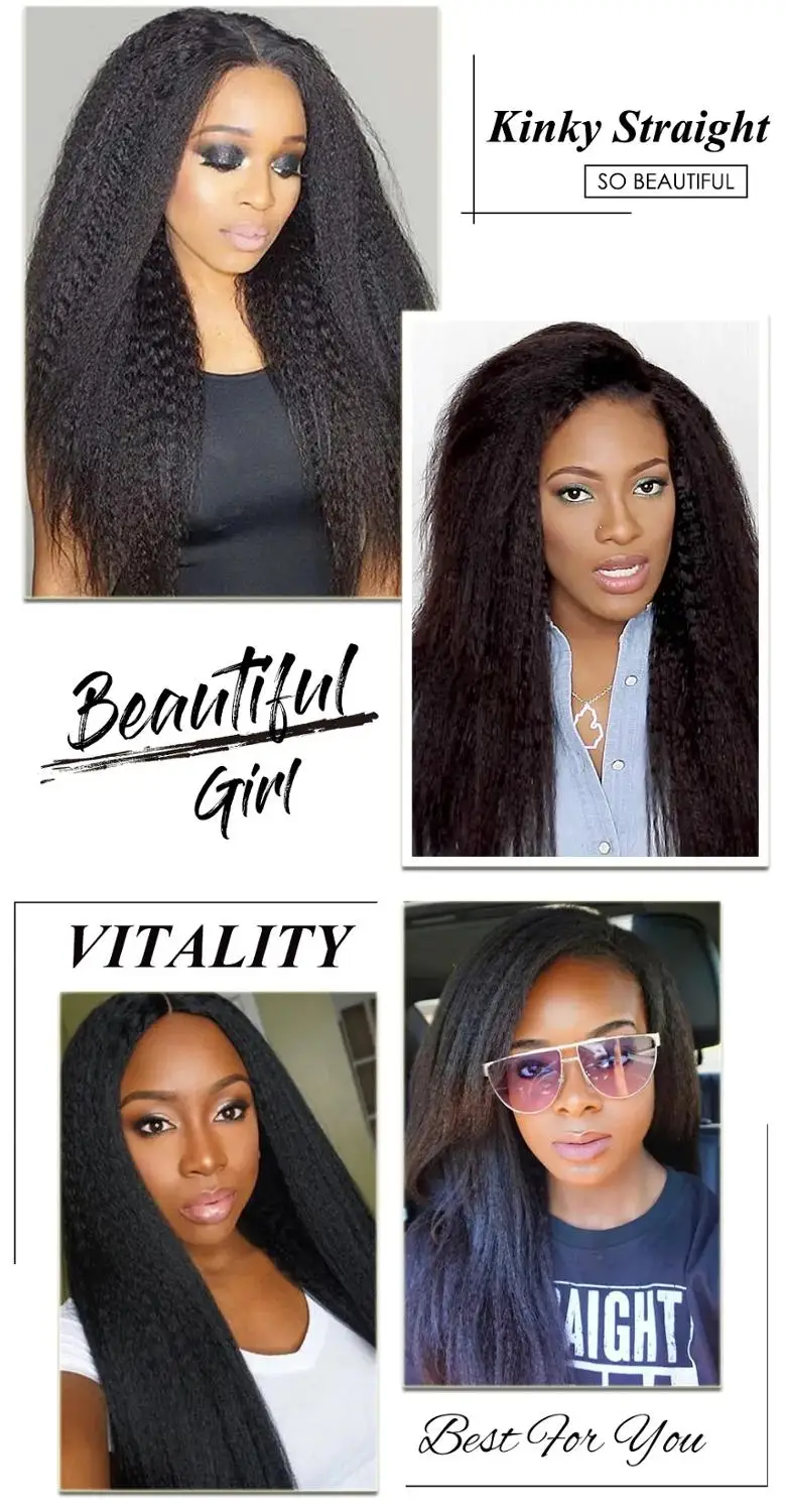 Upart парик яки прямые человеческие волосы для женщин бразильские Remy парики Glueless