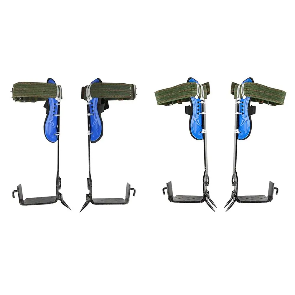 

2 Gears Tree Climbing Spike Set Safety Belt Adjustable Lanyard Rope Rescue Belt Foot Pedal Claw Safety Tool