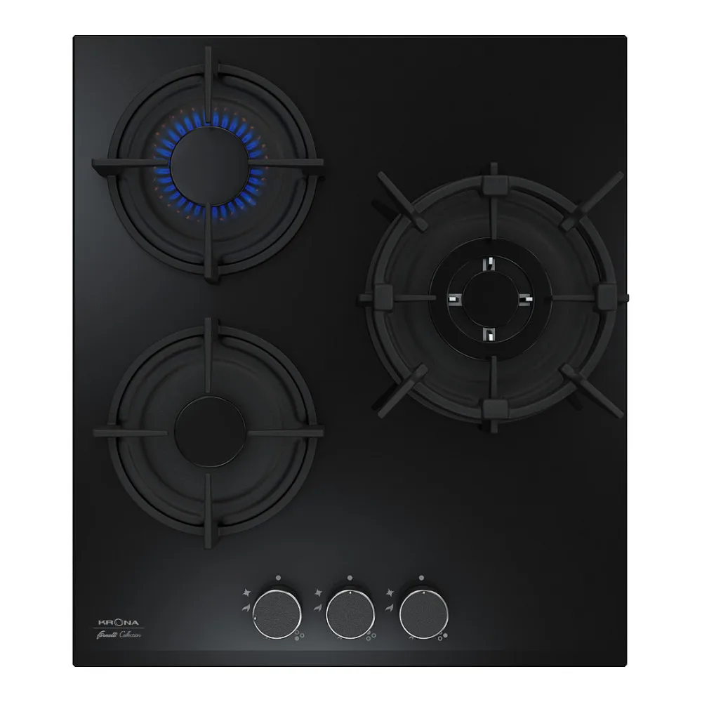 Газовая варочная панель Krona FIERO 45 BL|Встраиваемые варочные панели| |