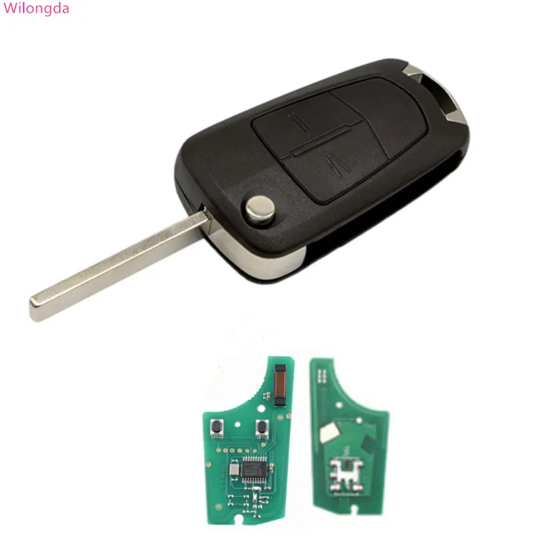 Автомобильный ключ-пульт дистанционного управления с 2 кнопками 434 МГц чип pcf7941