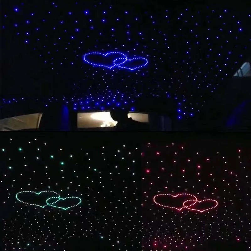 car led interior light starry sky ceiling light auto accessories lamp roof star optical fiber light twinkle effect music control free global shipping