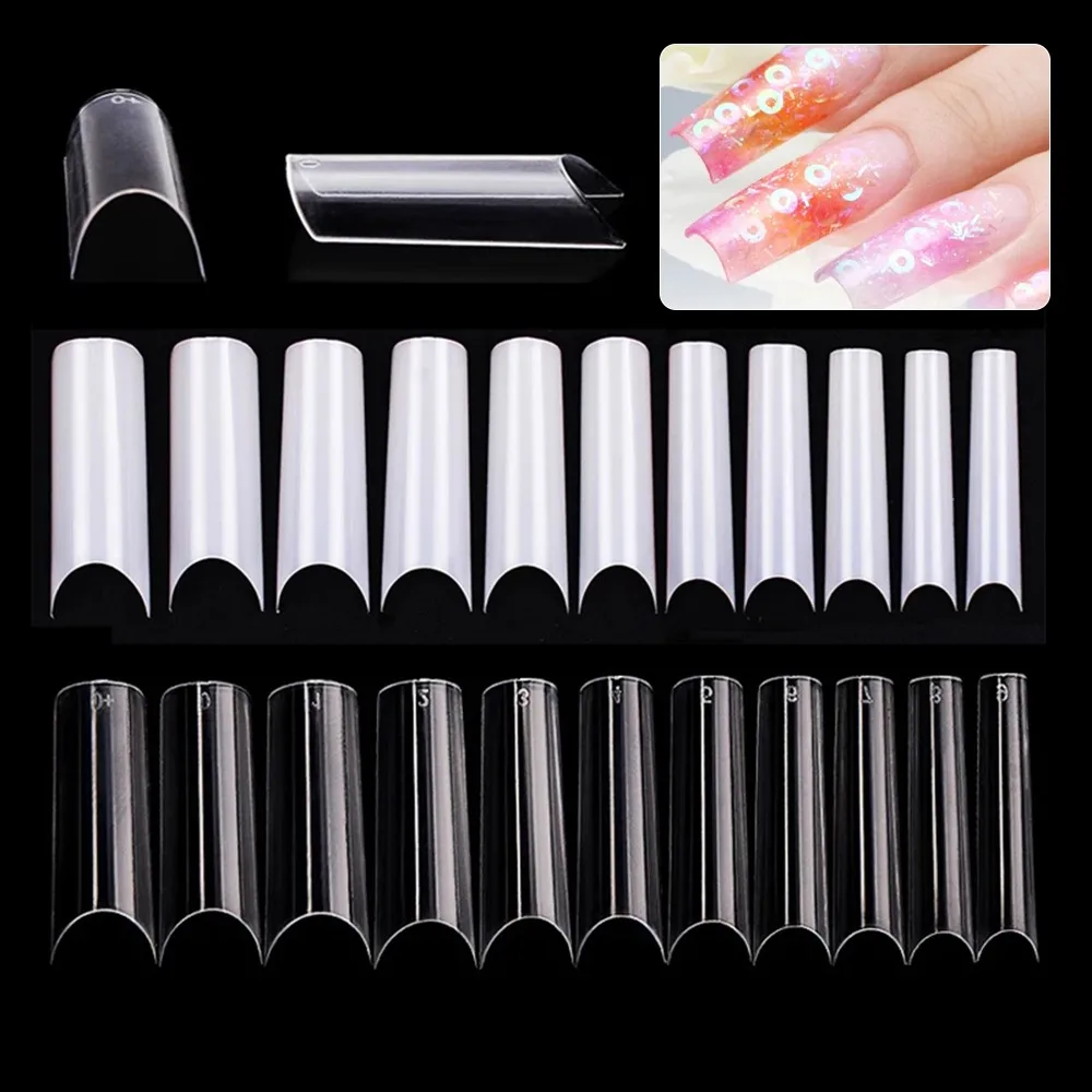 

XL False Nail Coffin Nail Tips Nail Art Half Cover Extra Long Acrylic Extension System False Nails Manicure Set Tip Salon Supply