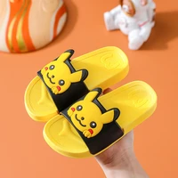 pok%c3%a9mon kids slippers pikachu spring and summer girls cute home garden shoes boys beach shoes non slip sandals and slippers