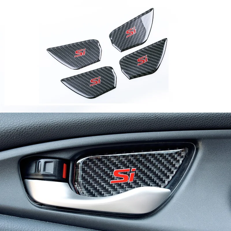 Наклейки для салона автомобиля из углеродного волокна, Накладка для Honda Civic 10th Gen, автомобильные декоративные аксессуары