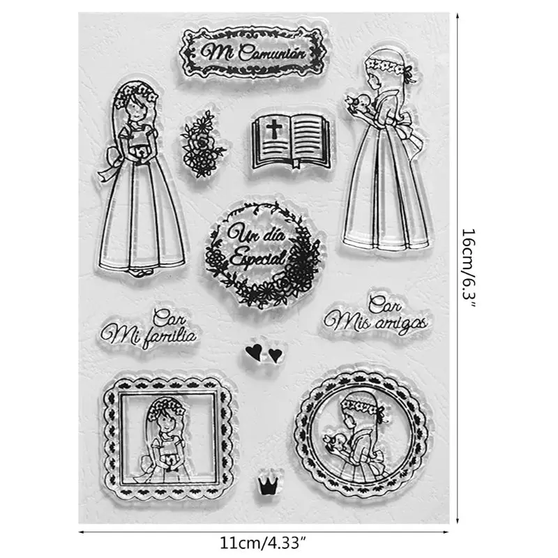 Невеста жених силиконовый прозрачный Печатный штамп DIY Скрапбукинг рельефная