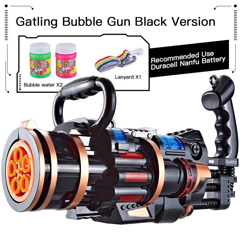 

Bubble Machine with Bubble Toys Summer Automatic Gatling Bubble Gun Children's Toys Children's Indoor and Outdoor Sports Gifts