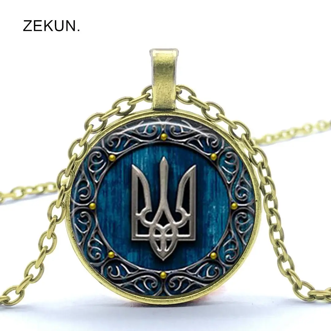 

LIAOZEKUN.2019 / New Retro Pattern Pattern Dotted Glass Pendant Necklace Men and Women Necklace Jewelry