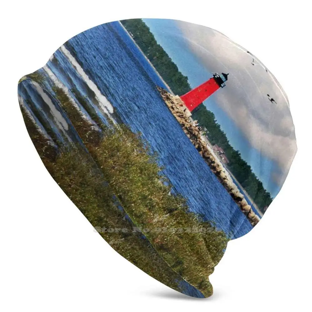 

Manistique Lighthouse Unisex Cap Windproof Thin Hats For Men Women Child Manistique Lighthouse Lighthouse Lake Landscape