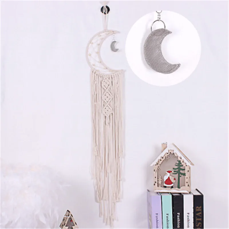 Луна и звезды макраме настенный гобелен в богемном стиле с Луной звездами Ловец