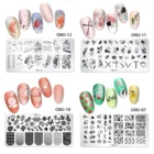 Пластины для стемпинга ногтей с цветами, 1 шт.