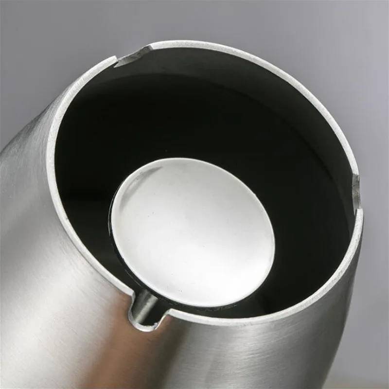 Серебряная Нержавеющая сталь телескопическая вращающаяся пепельница