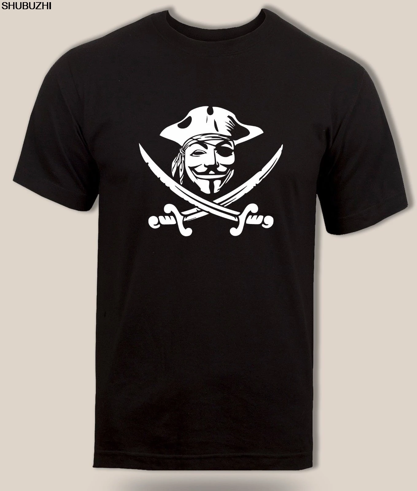 Футболка с надписью анонимный пират Карибского моря забавная новинка футболка