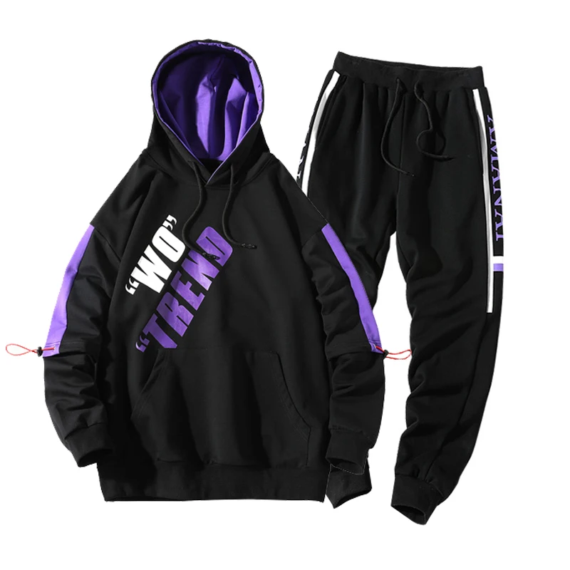 

Костюм спортивный мужской в стиле пэчворк, куртка в стиле хип-хоп, штаны, комплект одежды из 2 предметов, уличная одежда