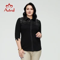 astrid summer womens t shirt 2021 cotton top female oversized with short sleeve clothing black jacket blouses leather shirt
