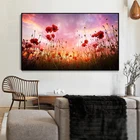 Картина на холсте, красные маки, цветы, плакаты и принты, настенные картины в скандинавском стиле для украшения гостиной