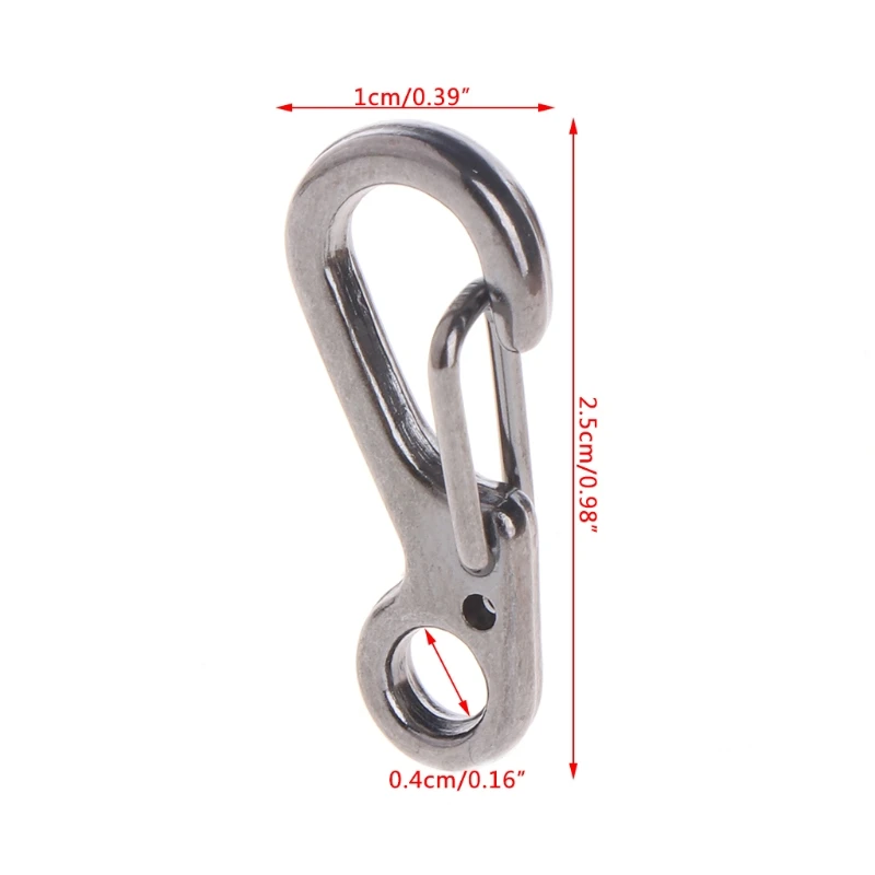

10Pcs/Bag Mini SF Carabiner Key Ring Survival Tactical Gear Keychain Spring Hook