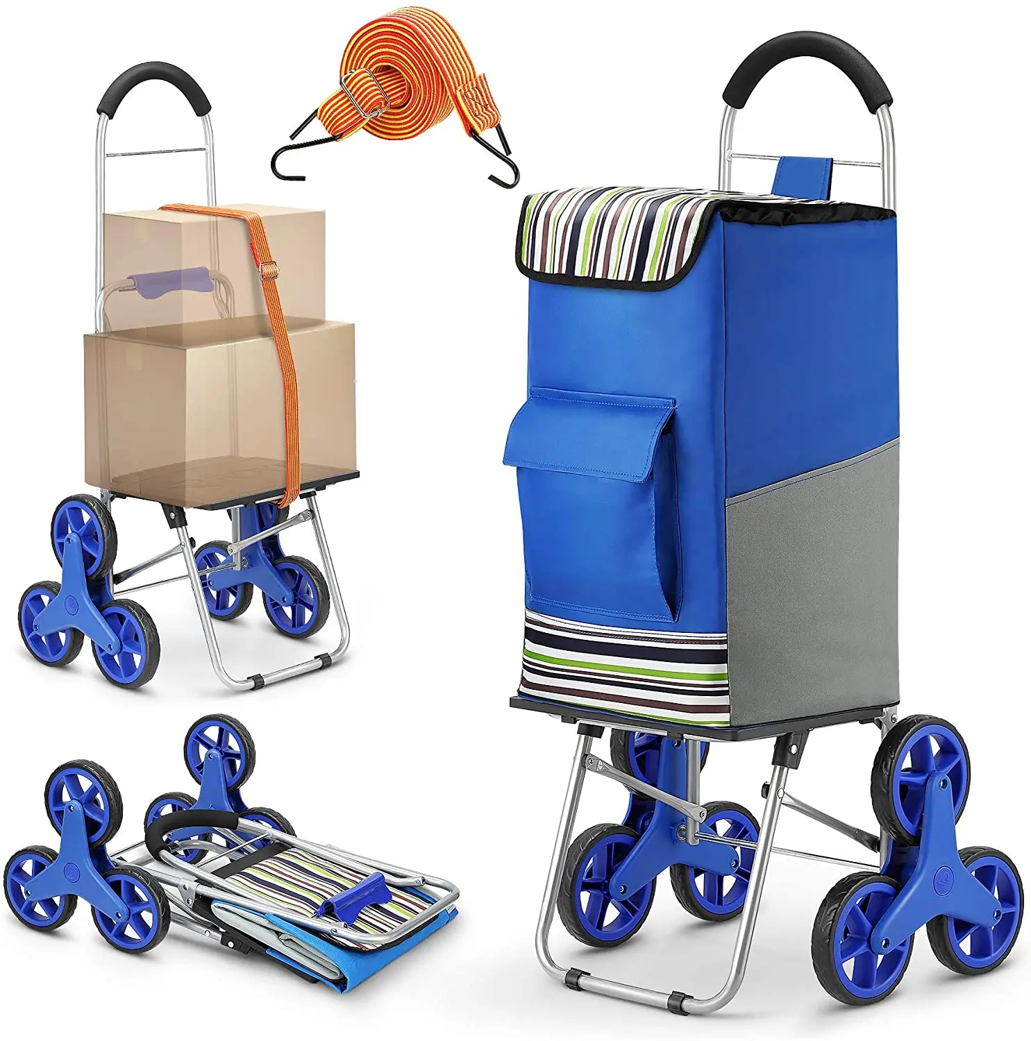 

Shopping Trolley Cart On Wheels Woman Market Foldable Shopping Cart Shopping Basket Elderly Stairs Trailer Cart Bags