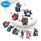 Аксессуары для обуви из мультфильма Disney Stitch аниме, водонепроницаемые сандалии с декоративной пряжкой, фигурки героев мультфильмов, милые подарки для детей