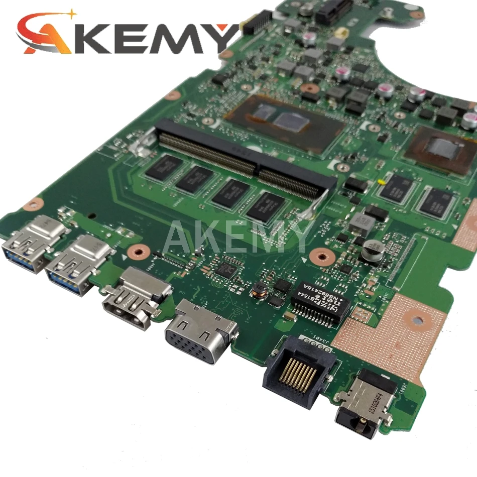 akemy new x555ub mainboard for asus x555uf x555uj f555u x555ub x555uq x555u laptop motherboard 4g ram i5 6th cpu gt940m2gb free global shipping