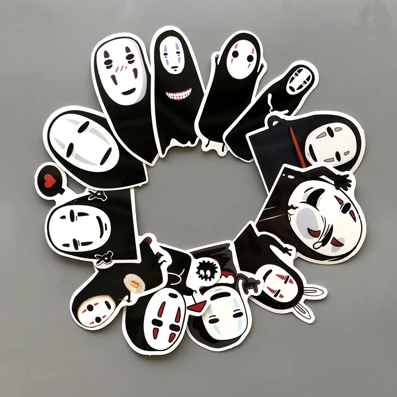 12 шт./компл. аниме Унесенные призраками Наклейки японские наклейки без лица