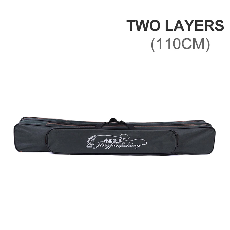 Black 110 cm Новые сумки для рыбалки 2 Слои многофункциональная сумка для рыбалки стержень катушки Lure нейлон хранения Полюс Карп рыболовные снасти Чехол XA40G - Цвет: Black 110 cm