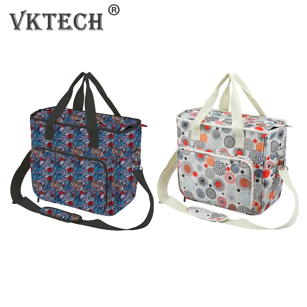 

14x18cm Knitting Bag Organizer Yarn Storage Case Printing Knitted Wool DIY Craft Crochet Sewing Tools Household Handbag