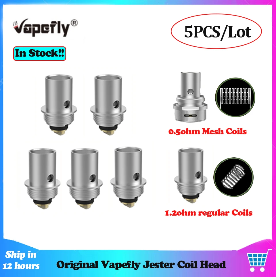 5 шт. сменные катушки оригинальные Vapefly шурупы головка 1.2ohm обычные 0.5ohm сетчатые