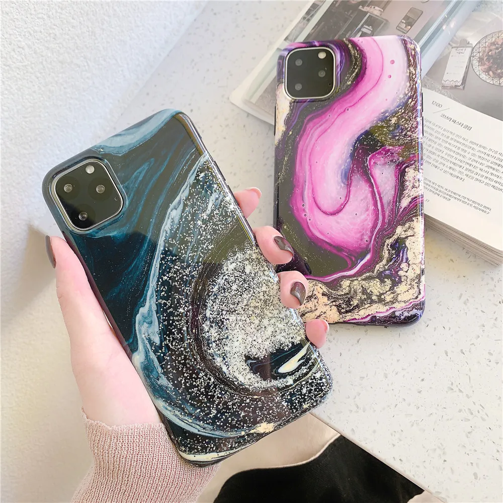 Чехлы с мраморной текстурой для iPhone 11 Pro Max X XS XR Xs чехол 7 8 Plus Защитные | Мобильные